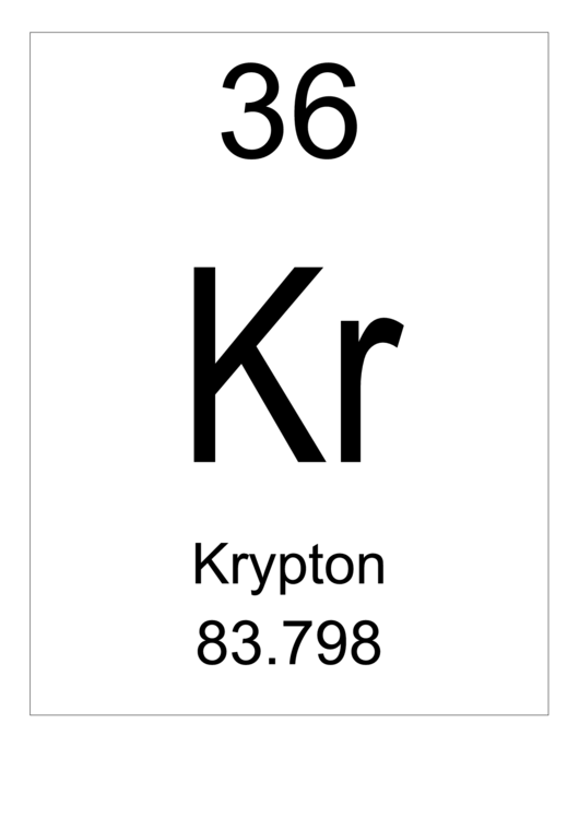 Element 036 - Krypton Printable pdf