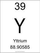 Element 039 - Yttrium