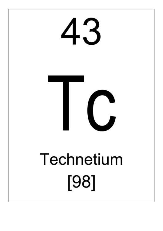 Element 043 - Technetium Printable pdf