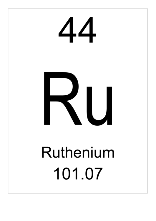 Element 044 - Ruthenium Printable pdf