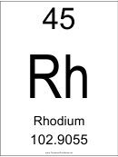 Element 045 - Rhodium