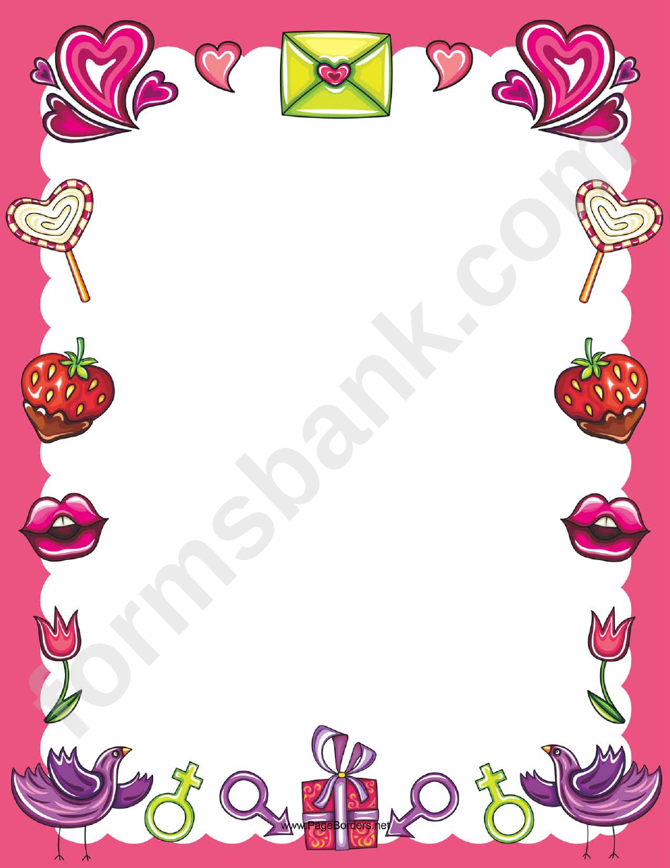 Love Letter Page Border Templates