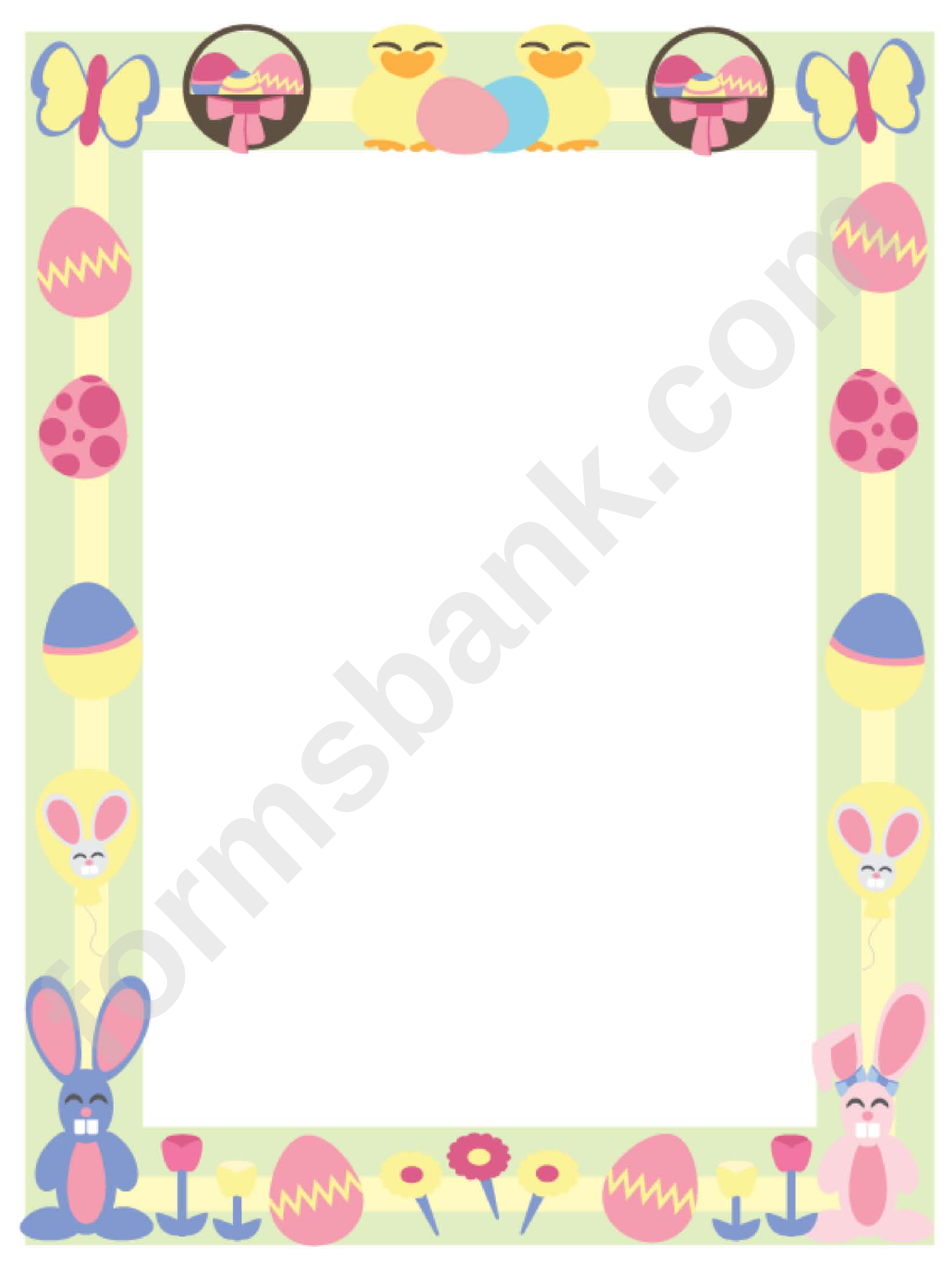 Pastel Easter Page Border Template