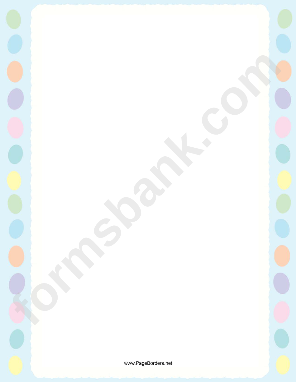 Eggs Page Border Templates