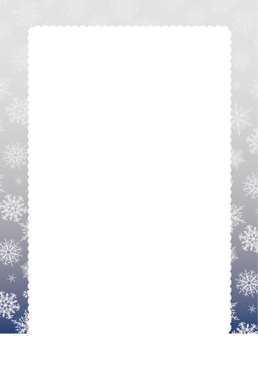 Winter Theme Page Border Templates printable pdf download