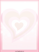 Pink Heart Watermark Page Border Templates