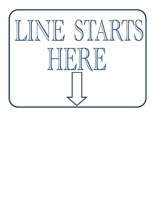 Line Starts Here Sign Printable pdf
