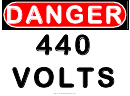 Danger 440 Volts Warning Sign Template