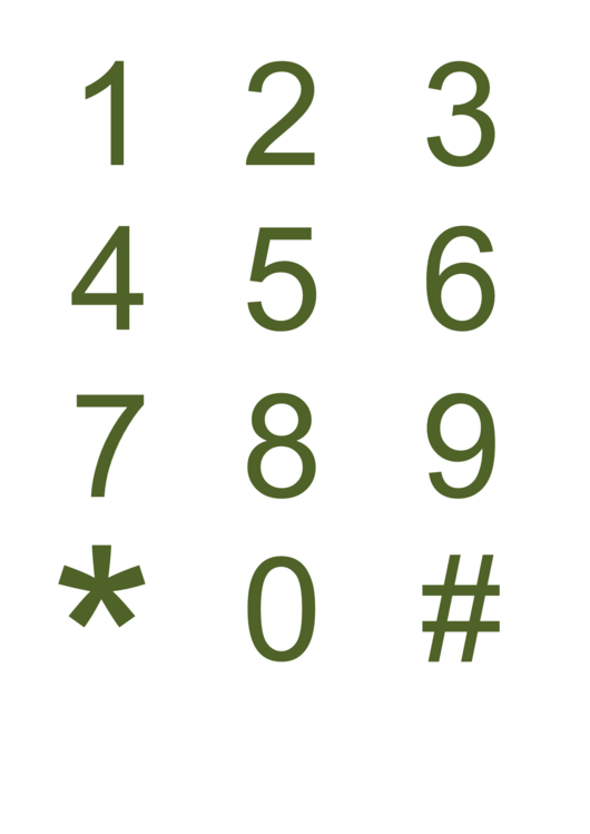 Green Numbers Chart Template Printable pdf