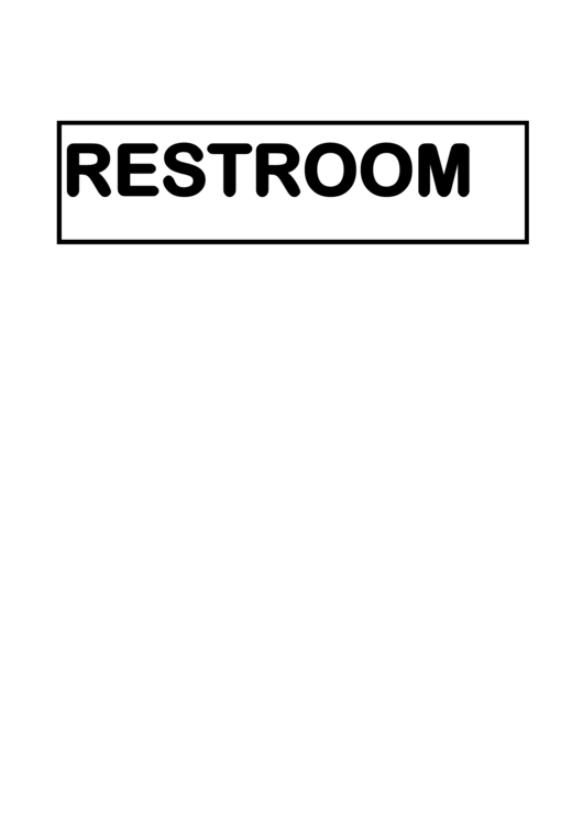 Restroom Sign Printable pdf