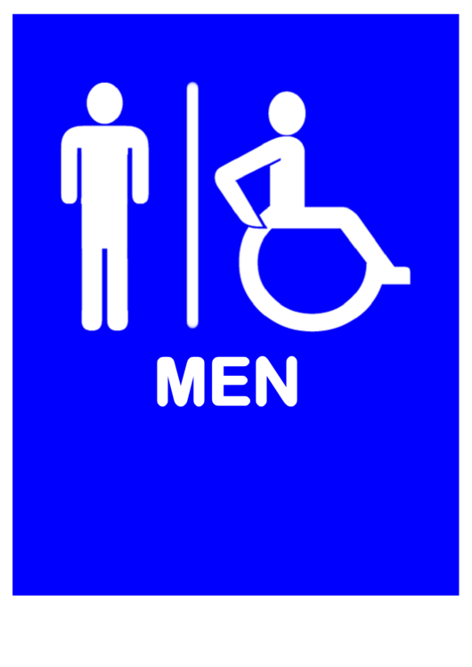 Fillable Restroom Sign - Men