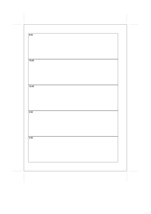Daily Planner Template - Day On A Page Printable pdf