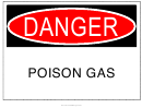 Danger Poison Gas Warning Sign Template