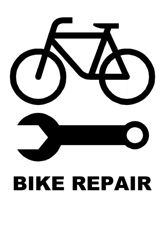 Bike Repair Sign Printable pdf