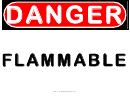 Danger Flammable Warning Sign Template