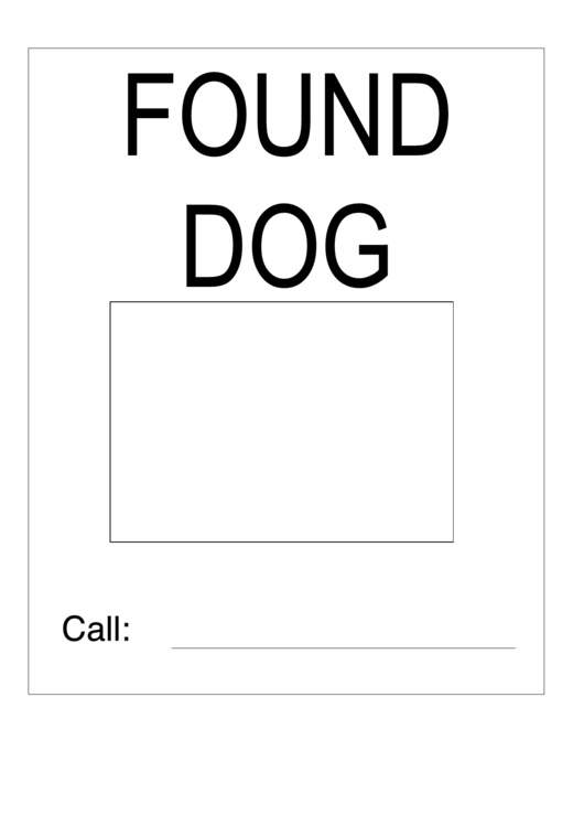 Found Dog Sign Printable pdf
