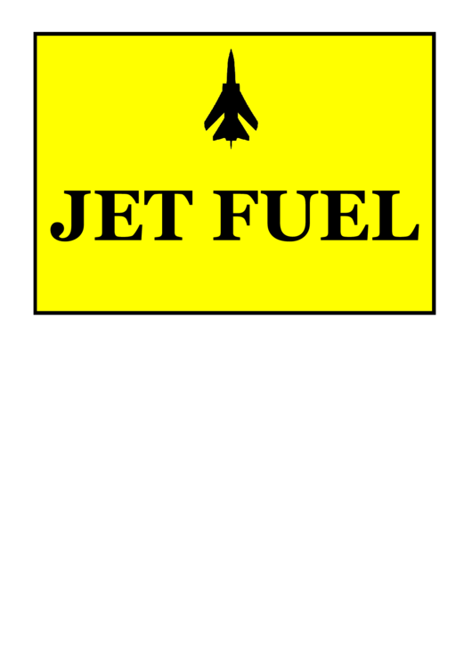 Jet Fuel Warning Sign Template Printable pdf