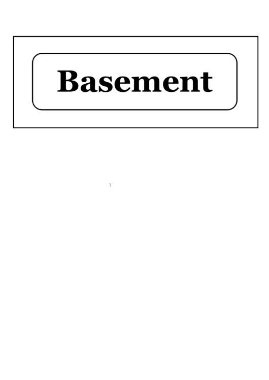 Basement Sign printable pdf download