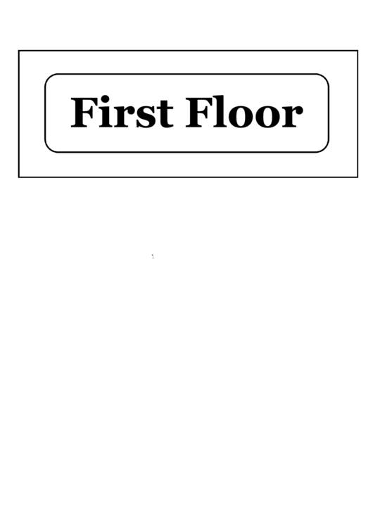 First Floor Sign Printable pdf