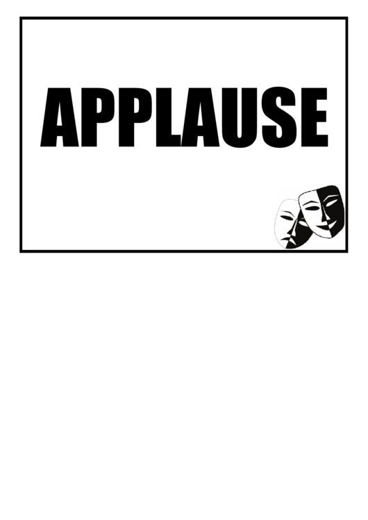 Applause Sign Printable pdf