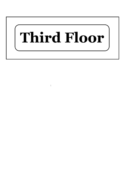 Third Floor Sign Printable pdf