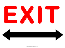 Exit Both Ways Sign
