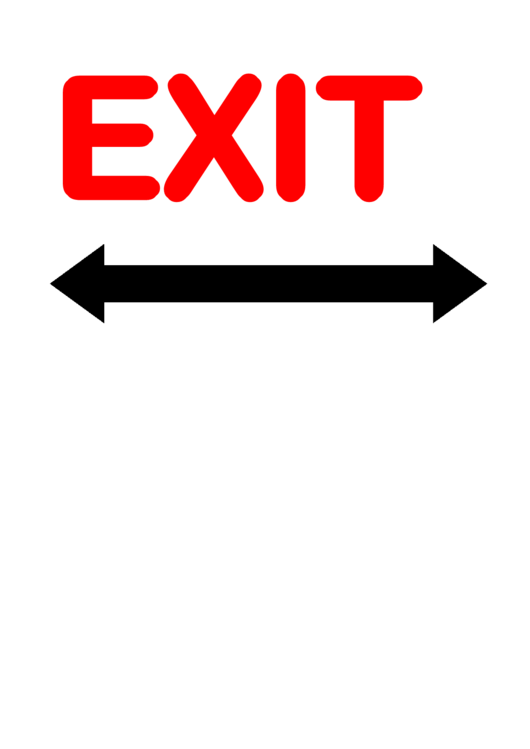 Exit Both Ways Sign Printable pdf