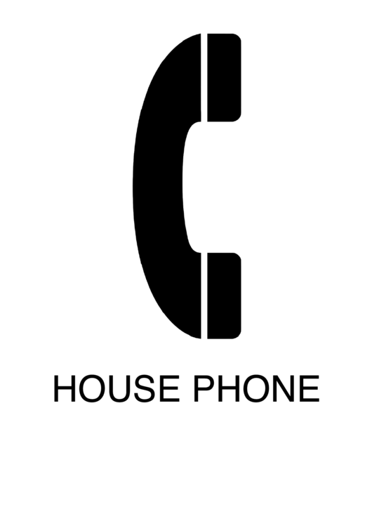 House Phone Sign Printable pdf