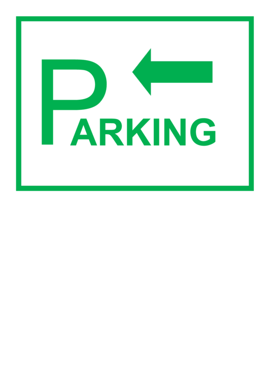 Parking Left Turn Sign Printable pdf