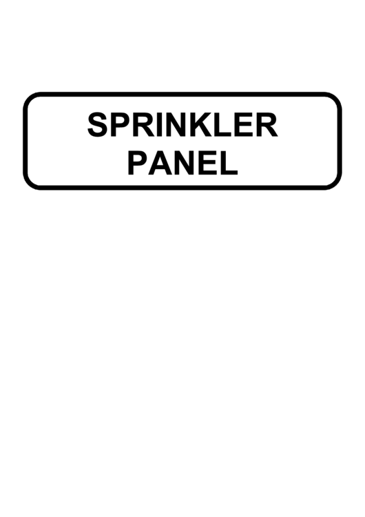 Sprinkler Panel Sign Printable pdf