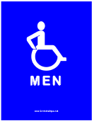 Rest Room Sign (handicapped, Men)