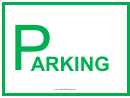 Parking Road Sign