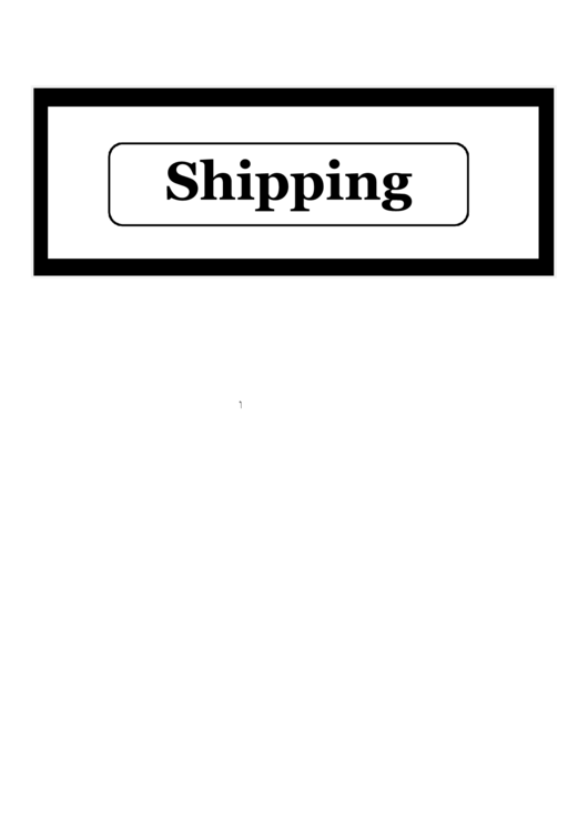 Shipping Sign Printable pdf