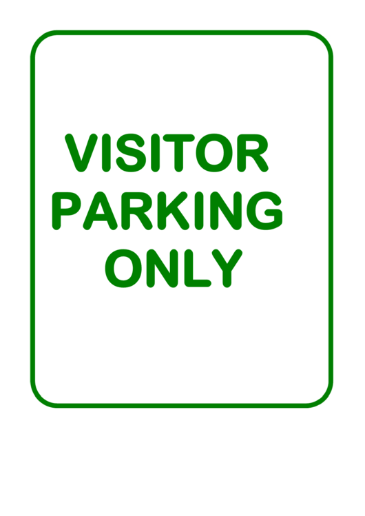 Visitor Parking Sign Printable pdf