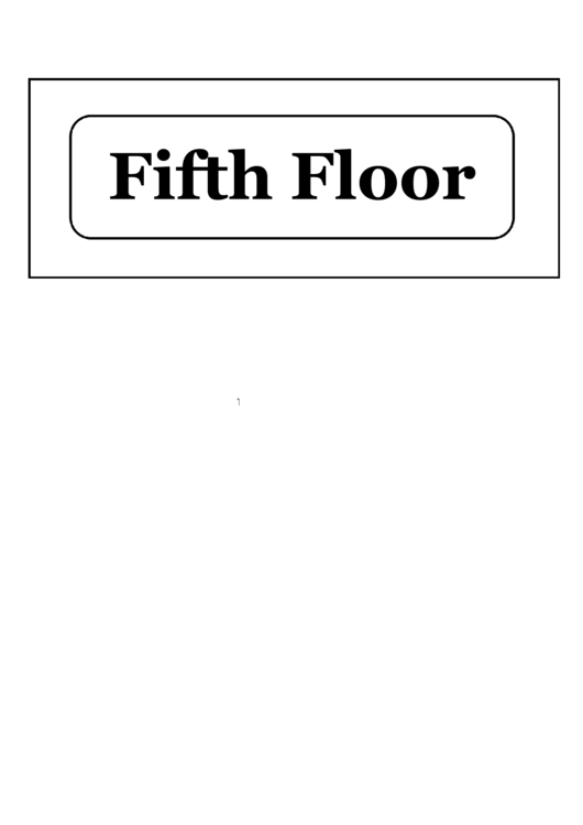 Fifth Floor Sign Printable pdf