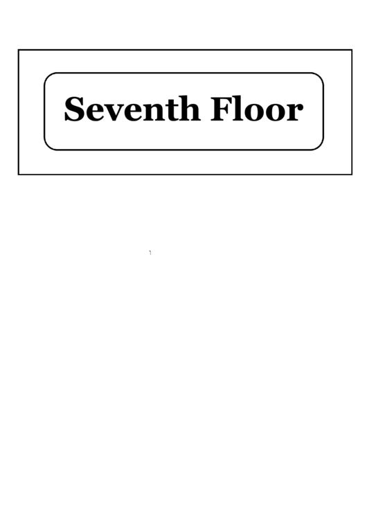 Seventh Floor Sign Printable pdf