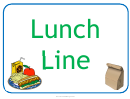 Lunch Line Sign