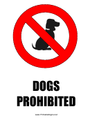 Dogs Prohibited Sign