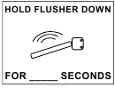 Hold Flusher Down Sign