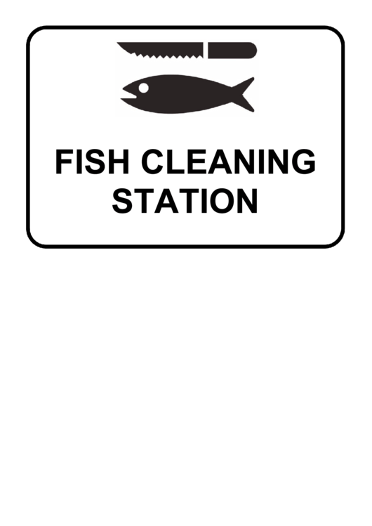 Fish Cleaning Station Sign Printable pdf