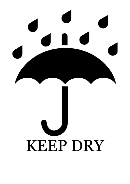Keep Dry With Caption Sign Printable pdf