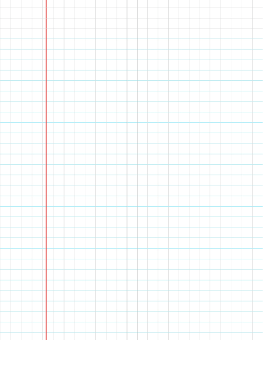 Fillable Squared Wide Ruled Paper - Notebook Format Printable pdf