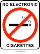 No E-cigarettes Sign