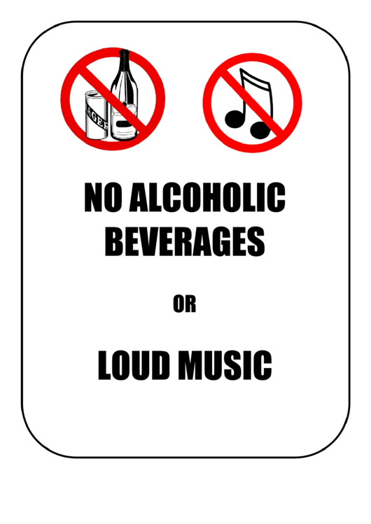 No Alcohol And Music Printable pdf