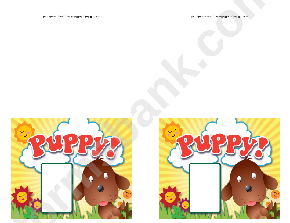Puppy Announcement Template