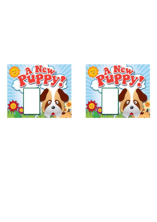 Fillable New Puppy Announcement Template Printable pdf