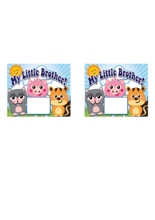 My Little Brother Announcement Template