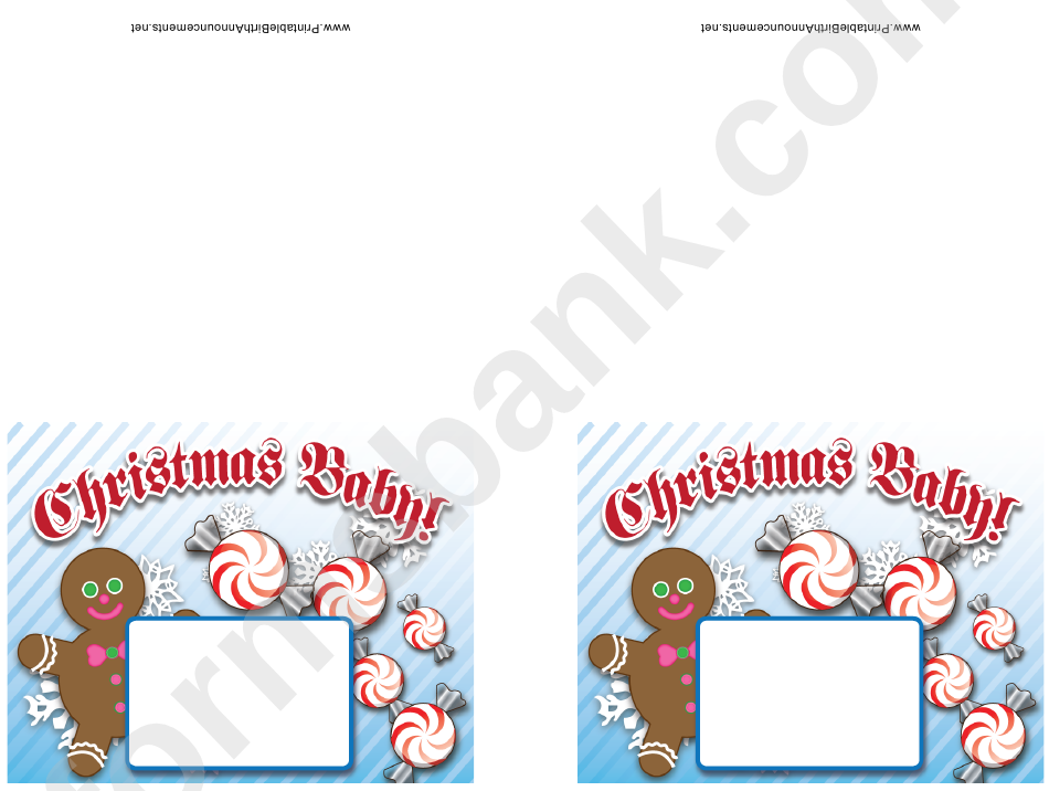 Christmas Baby Announcement Template