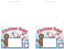 Fillable Christmas Baby Announcement Template Printable pdf
