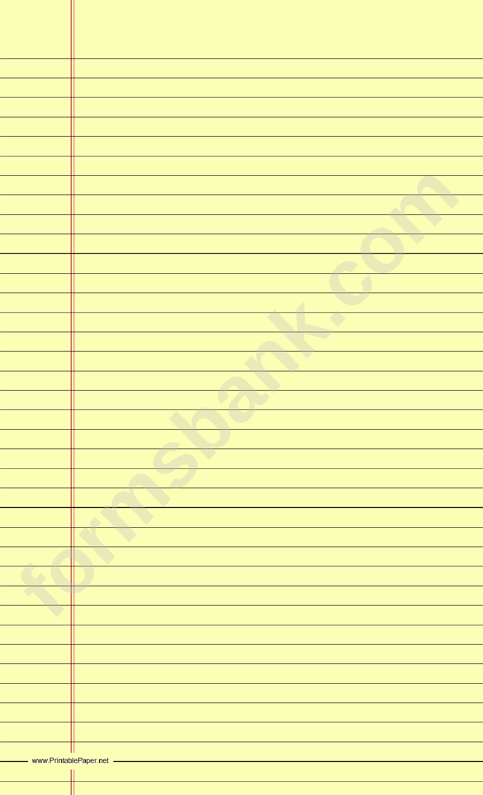 Wide Lined Beige Paper